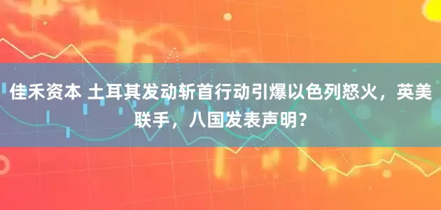 佳禾资本 土耳其发动斩首行动引爆以色列怒火，英美联手，八国发表声明？